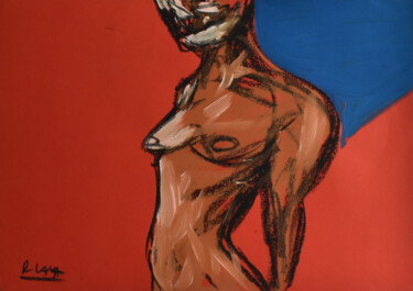 Nude 2018 (object number r00194) 제목이 "Nude 2018 (object n…"인 그림 Roman Lasa로, 원작, 파스텔