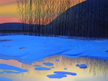绘画 标题为“Watch the sunset ha…” 由Xu Chenyi, 原创艺术品, 丙烯 安装在木板上