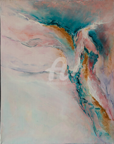 Peinture intitulée "Crevasse" par Françoise Dugourd-Caput, Œuvre d'art originale, Huile Monté sur Châssis en bois