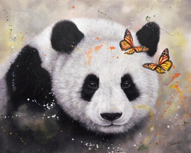 Peinture intitulée "HUANLILI" par Carine Lauber, Œuvre d'art originale, Huile Monté sur Châssis en bois