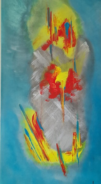 Peinture intitulée "Chrysalide" par Lys B., Œuvre d'art originale, Acrylique Monté sur Châssis en bois