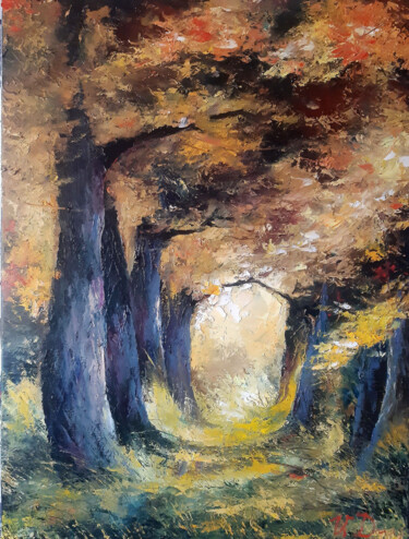 Картина под названием "Silent autumn" - Vladislav Dmitrijev, Подлинное произведение искусства, Масло