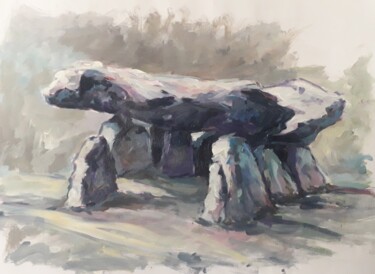 绘画 标题为“Dolmen de Mettray” 由Jean-Luc Chaurin, 原创艺术品, 丙烯