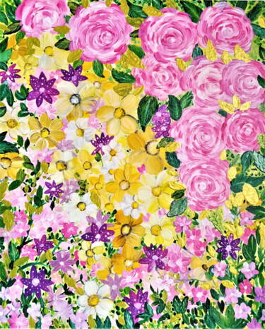 Peinture intitulée "Abondance" par Apolia, Œuvre d'art originale, Acrylique