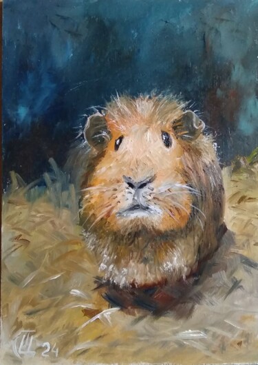 绘画 标题为“Painting "Guinea Pi…” 由Sergiy Tsymbalov, 原创艺术品, 油
