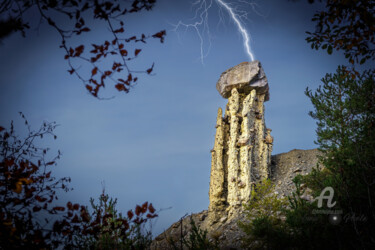 Fotografia intitulada "The blasted rock" por Anou, Obras de arte originais, Fotografia Manipulada