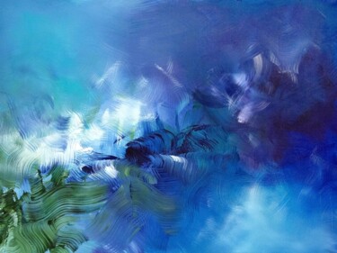 Painting titled "Enchanted Eaves II" by Paresh Nrshinga F R S A, Original Artwork, Acrylic Mounted on Wood Stretcher frame