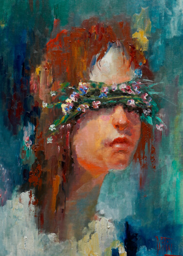제목이 "the passing summer"인 미술작품 Pavel Filin로, 원작, 기름 나무 들것 프레임에 장착됨