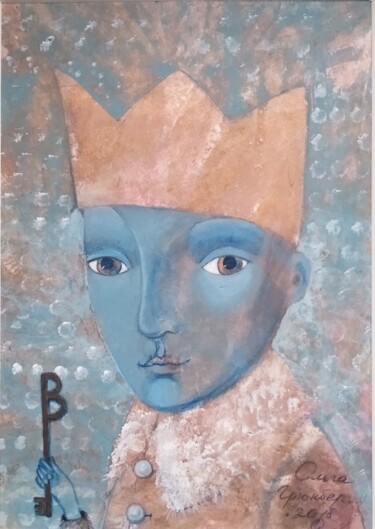 Gerda is late/Герда опаздывает 绘画 标题为“Gerda is late/Герда…” 由Olga Griunberg, 原创艺术品, 丙烯 安装在纸板上