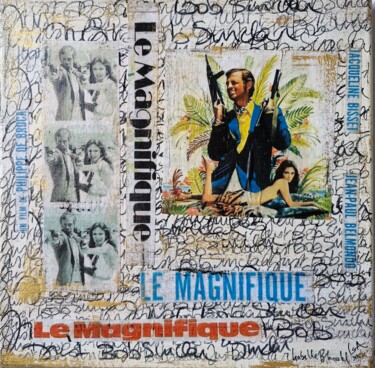 Collages titled "Just Bob Sinclar" by Isabelle Blondel, Original Artwork, Collages