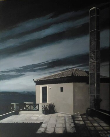 Pintura intitulada "The rockhouse" por Dimitrios Alexandridis, Obras de arte originais, Acrílico Montado em Painel de madeira