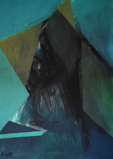 Desenho intitulada "Composition II" por Roman Lasa, Obras de arte originais, Pastel
