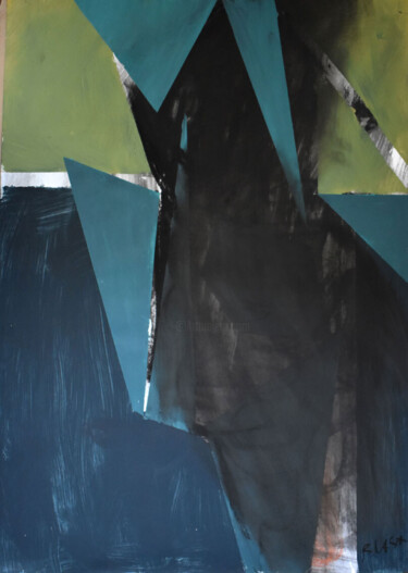 Desenho intitulada "Composition III" por Roman Lasa, Obras de arte originais, Pastel