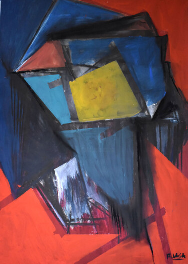 图画 标题为“Composition VII” 由Roman Lasa, 原创艺术品, 粉彩