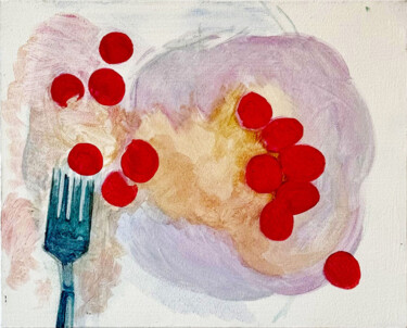绘画 标题为“Forkful of Red” 由Olga Savelova, 原创艺术品, 丙烯