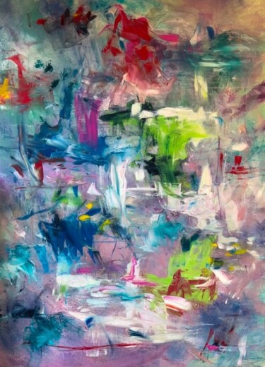 Painting titled "'Look Before You Le…" by Annette Aspen, Original Artwork, Acrylic Mounted on Wood Stretcher frame