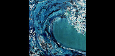 Peinture intitulée "Eclats d'azur" par Delphine Moradi, Œuvre d'art originale, Acrylique