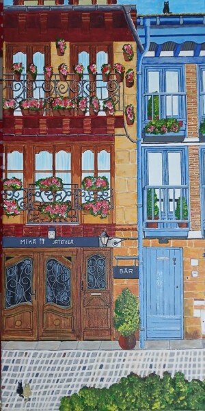 Peinture intitulée "Jatetxea" par Gilbert Devesa, Œuvre d'art originale, Acrylique Monté sur Châssis en bois
