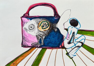 图画 标题为“X#d2 / I saw that i…” 由Leni Smoragdova, 原创艺术品, 标记