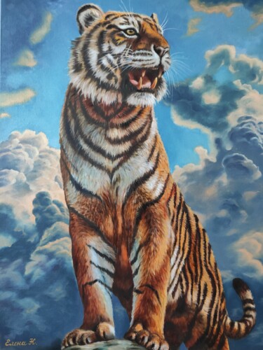 Peinture intitulée "Master" par Elena Kozyutenko, Œuvre d'art originale, Huile Monté sur Châssis en bois