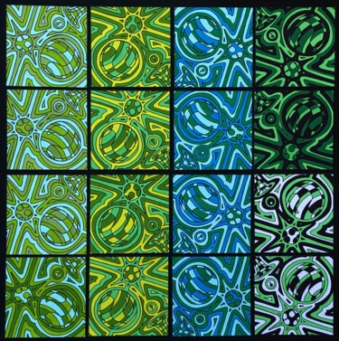 Drawing titled "multi'vert en alexa…" by Vincent Gibert, Original Artwork, Marker