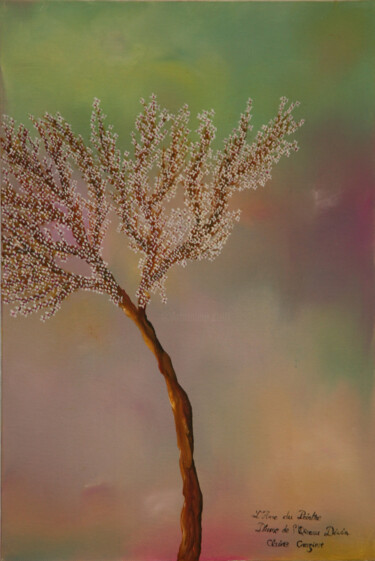 Painting titled "Printemps et Sa Ren…" by Claire Crozier, Original Artwork, Oil