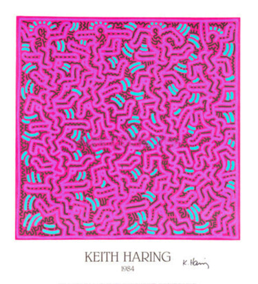 Printmaking titled "untitled 1984" by Keith Haring, Original Artwork, Lithography
