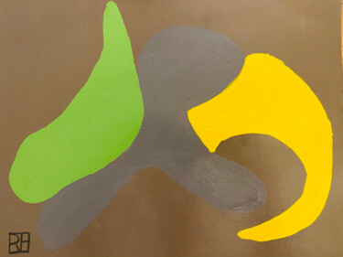 Malerei mit dem Titel "Triptyque 003" von François Rigler, Original-Kunstwerk, Acryl