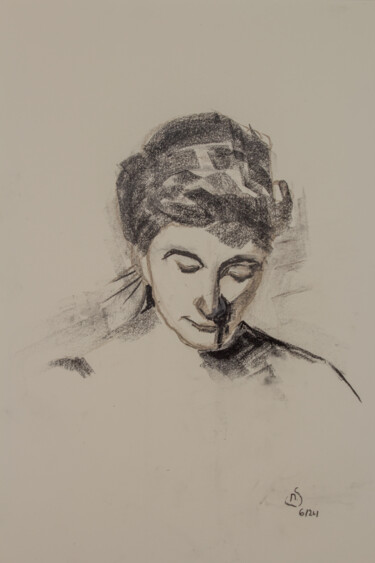 Dessin intitulée "Innere Einkehr" par Margarita Siebke, Œuvre d'art originale, Craie