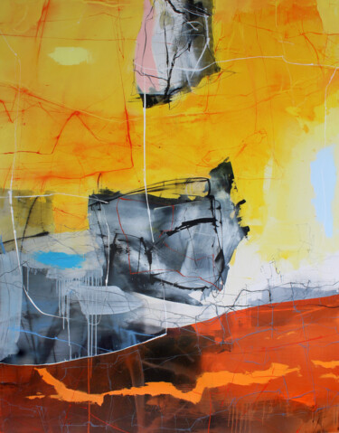 Painting titled "Reflection of Passi…" by Plamen Bibeschkov, Original Artwork, Oil Mounted on Wood Stretcher frame