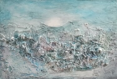 Painting titled "Dawn" by Anna Belikova (Anna Fox), Original Artwork, Acrylic Mounted on Cardboard