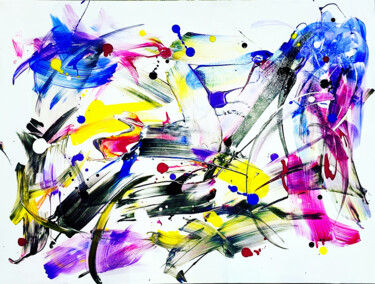 绘画 标题为“Color Flick” 由Vincenz Artworks, 原创艺术品, 丙烯 安装在木质担架架上
