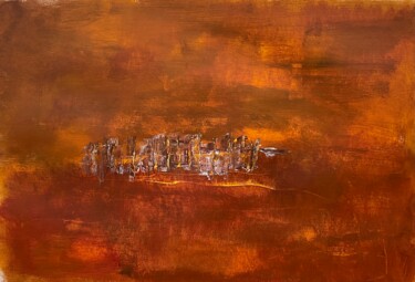 Schilderij getiteld "Fata morgana city" door Auke Mulder, Origineel Kunstwerk, Acryl