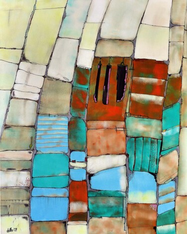 Malerei mit dem Titel "CLOTS" von Detlev Eilhardt, Original-Kunstwerk, Acryl