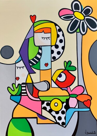 Painting titled "Roxane" by Virginia Benedicto, Original Artwork, Acrylic