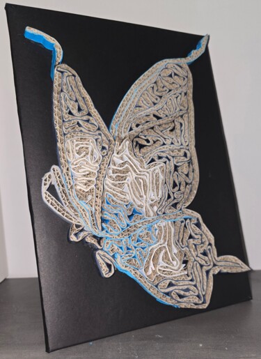 "Papillon en Dentelle" başlıklı Kolaj Quem Dav tarafından, Orijinal sanat, Karton
