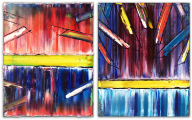 Bipolarity Painting titled "Bipolarity" by Preston M. Smith (PMS), Original Artwork, Oil Mounted on Wood Stretcher frame
