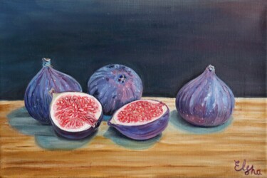 绘画 标题为“Still life with fre…” 由Elena Ushanova, 原创艺术品, 油 安装在木质担架架上