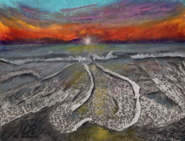 绘画 标题为“The sea 003” 由Alicia Lopez, 原创艺术品, 粉彩