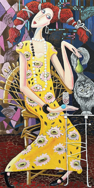 Peinture intitulée "Charming Oddities" par Anahit Mirijanyan, Œuvre d'art originale, Huile Monté sur Châssis en bois