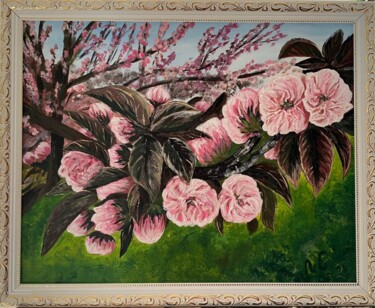 Painting titled "Цветущая сакура" by Ekaterina Marx, Original Artwork, Acrylic