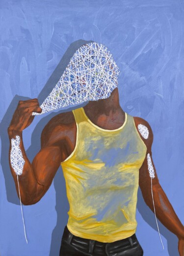 Peinture intitulée "Faces of the Unseen" par Emmanuel Tetteh, Œuvre d'art originale, Acrylique