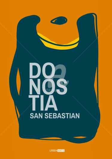 Arte digital titulada "Donostia_01" por Iñigo Urbina, Obra de arte original, Pintura Digital