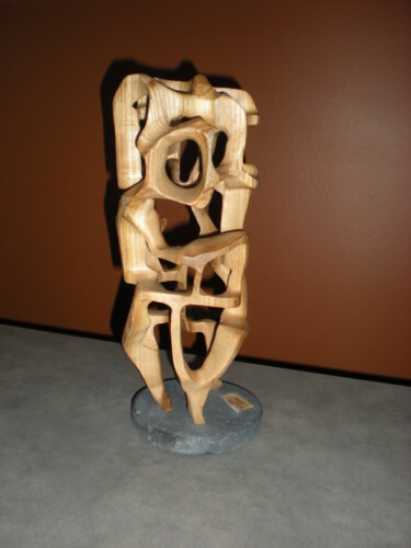 Sculptuur getiteld "spinsel" door Jef Roefs, Origineel Kunstwerk, Hout