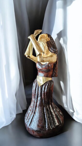 Sculpture intitulée "La danseuse 1" par Grinhilda Szendy, Œuvre d'art originale, Bois