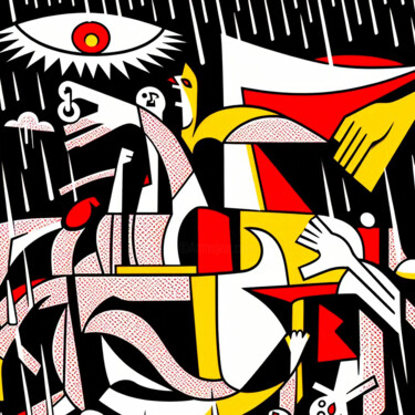 Painting titled "Harmonisches Gleich…" by Lee Eggstein, Original Artwork, Digital Print