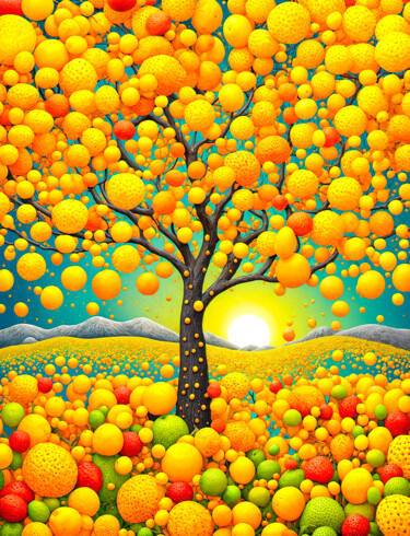 Digitale Kunst mit dem Titel "Harvest" von Mr Patrice, Original-Kunstwerk, Digitale Malerei