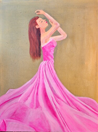 Peinture intitulée "La danseuse" par Grinhilda Szendy, Œuvre d'art originale, Acrylique Monté sur artwork_cat.