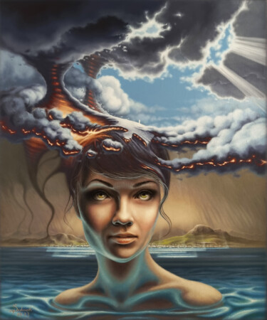 Ζωγραφική με τίτλο ""The Refuge"" από Paul Sadowski, Αυθεντικά έργα τέχνης, Λάδι Τοποθετήθηκε στο Ξύλινο φορείο σκελετό