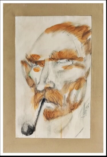 Рисунок под названием "Ван Гог (экспозиция)" - Tatyana Zakharova, Подлинное произведение искусства, Акварель